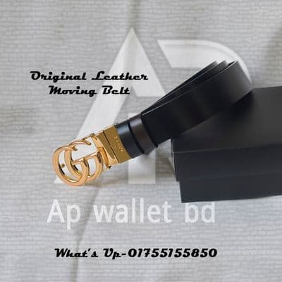 Gucci Original Leather Moving Belt 2 side used With Box_img_1