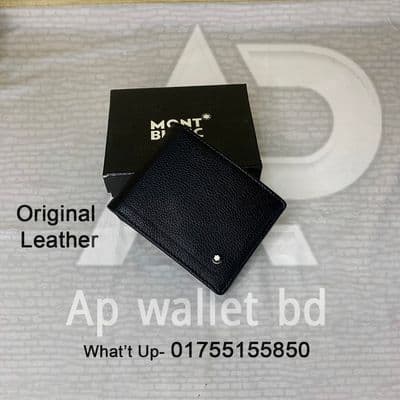 Mont Blanc Genuine Leather B-Fold Wallet With OG Box