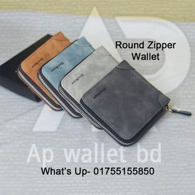 Men Bense Round Zipper Premium Wallet With Box